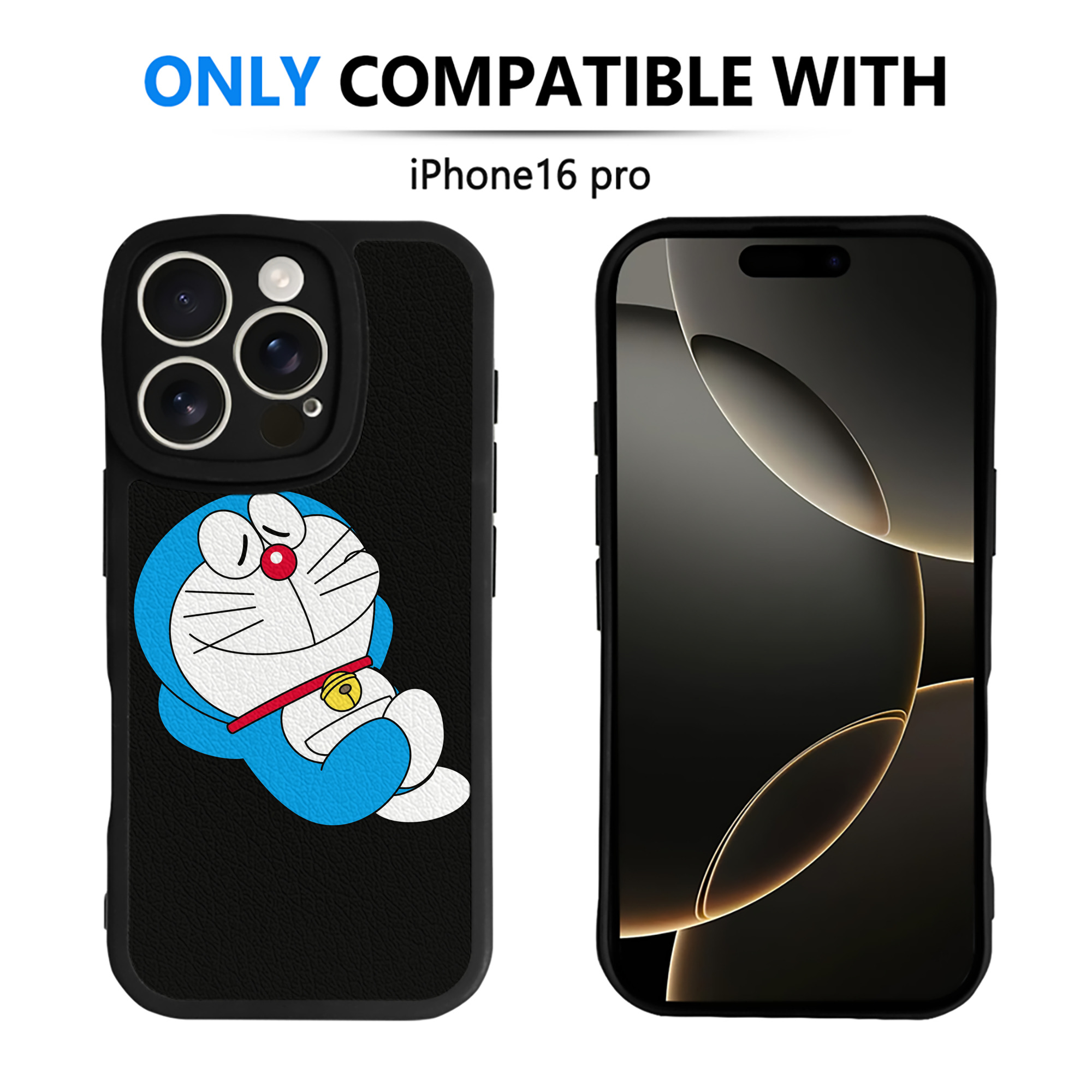 （画像用） ドラえもん Doraemon 【iPhone 16シリーズ対応】シリコンスマホケース（レザー調） 材質：シリコン